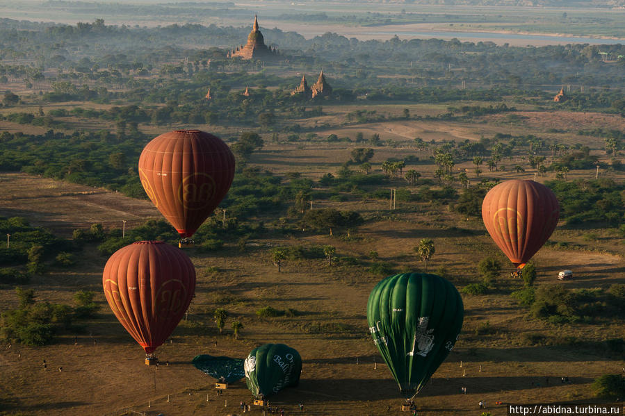 Над Баганом — на воздушном шаре! Баган, Мьянма