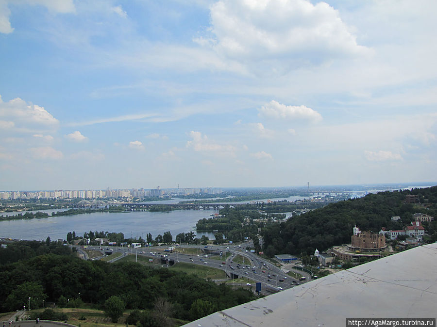 Вид с высоты подола Родины-матери Киев, Украина