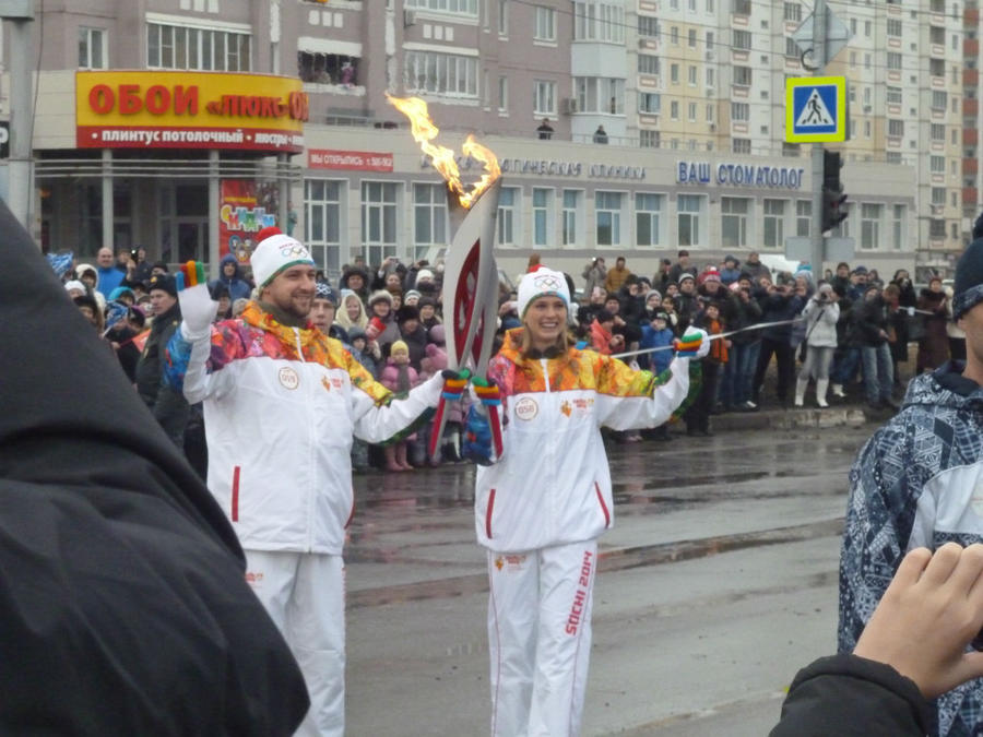 Олимпийский Огонь в родном городе Липецк, Россия Олимпийский Огонь в родном городе Липецк, Россия