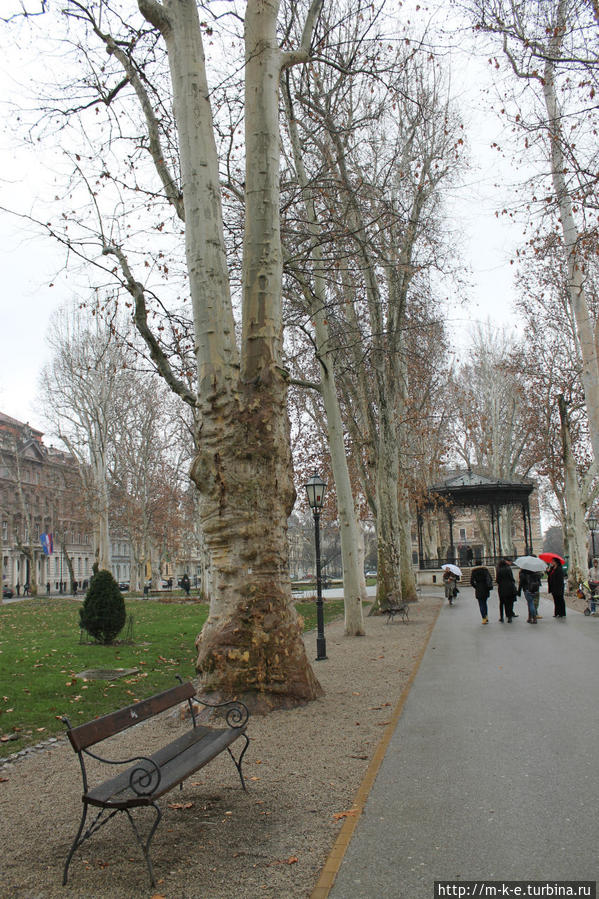 Парк на площади Николы Шубича Зринского Загреб, Хорватия