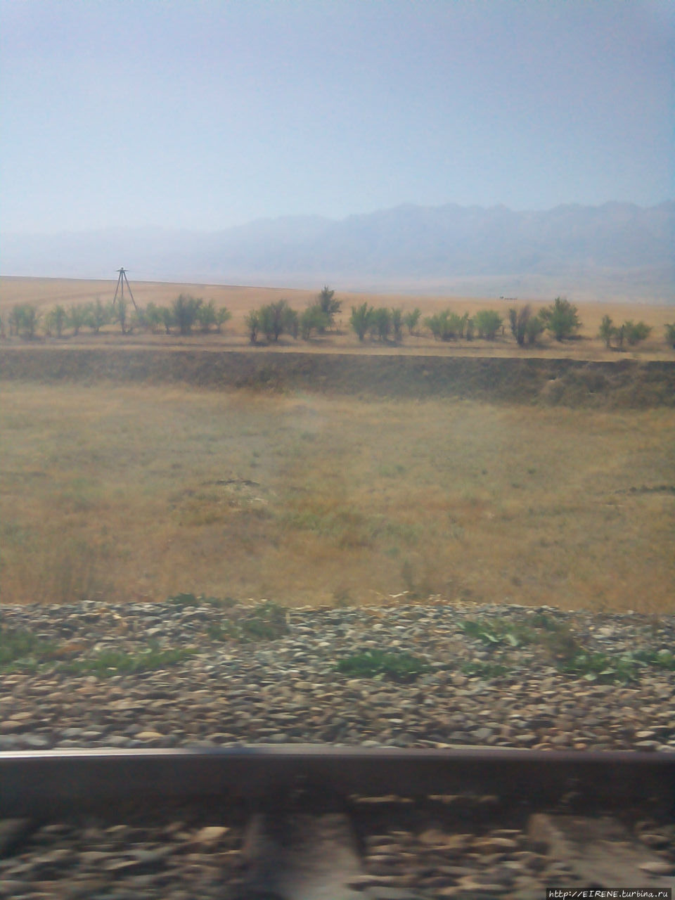 из окна вагона Тараз, Казахстан