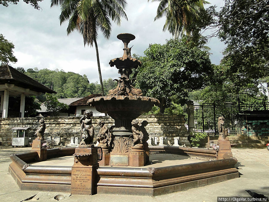 *Фонтан, к сожалению, не работал, но и без воды он выглядел изящным и старинным, как будто из 19 века Канди, Шри-Ланка