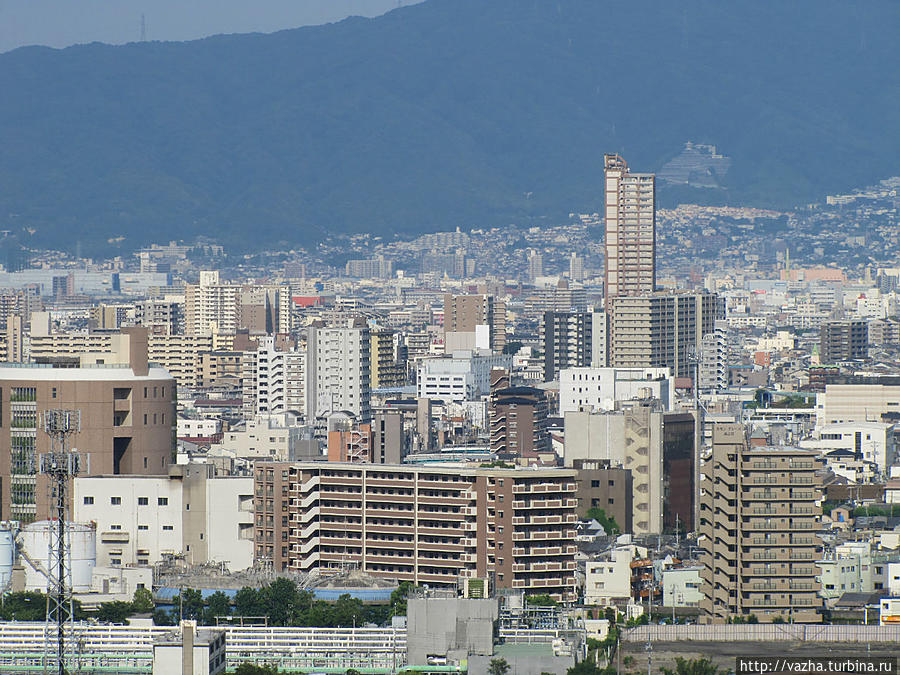 Вид со смотровой площадки музея замка Осаки. Осака, Япония