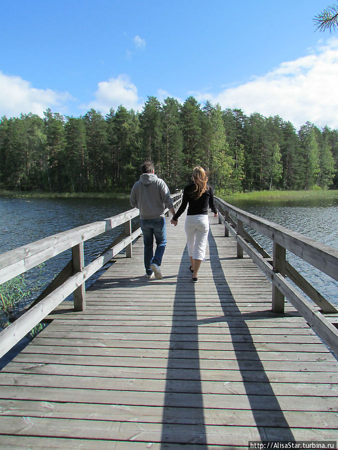 Поцелуев мостик в заповеднике Пункахарью, Финляндия