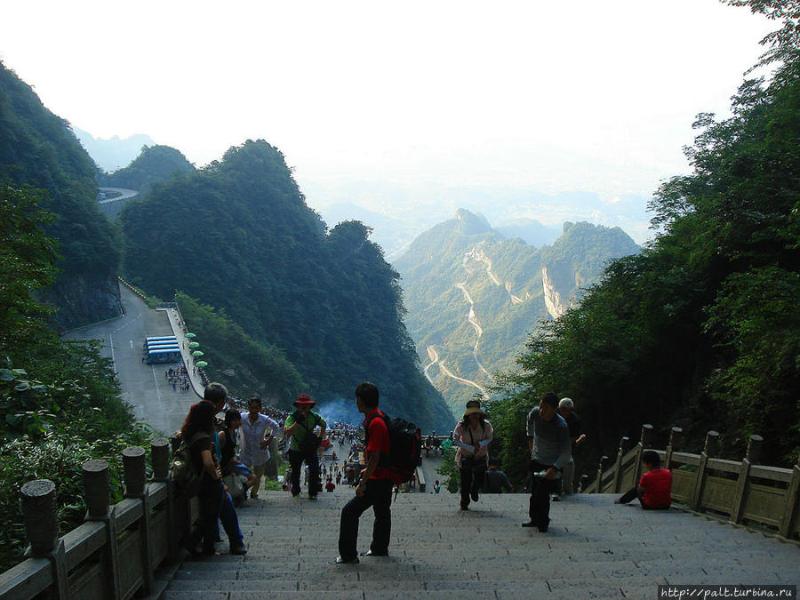 999 ступенек вверх Чжанцзяцзе Национальный Лесной Парк (Парк Аватар), Китай