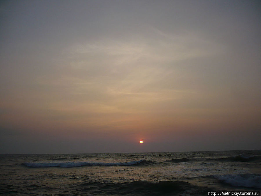 Закат солнца в Индийском океане