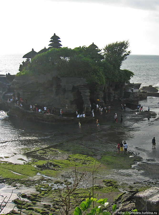 Храм Танах-Лот, прогулки во время отлива Танах-Лот, Индонезия