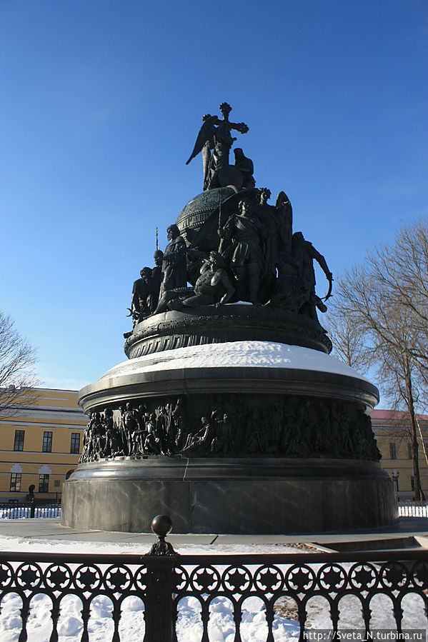 Памятник Тысячелетие России. Установлен в 1862 г. Великий Новгород, Россия
