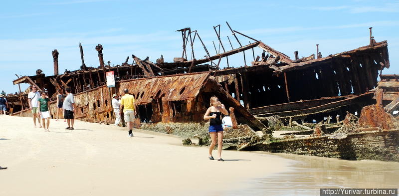 Вот что сделало время и море за 80 лет с кораблем Maheno Остров Фрейзер, Австралия