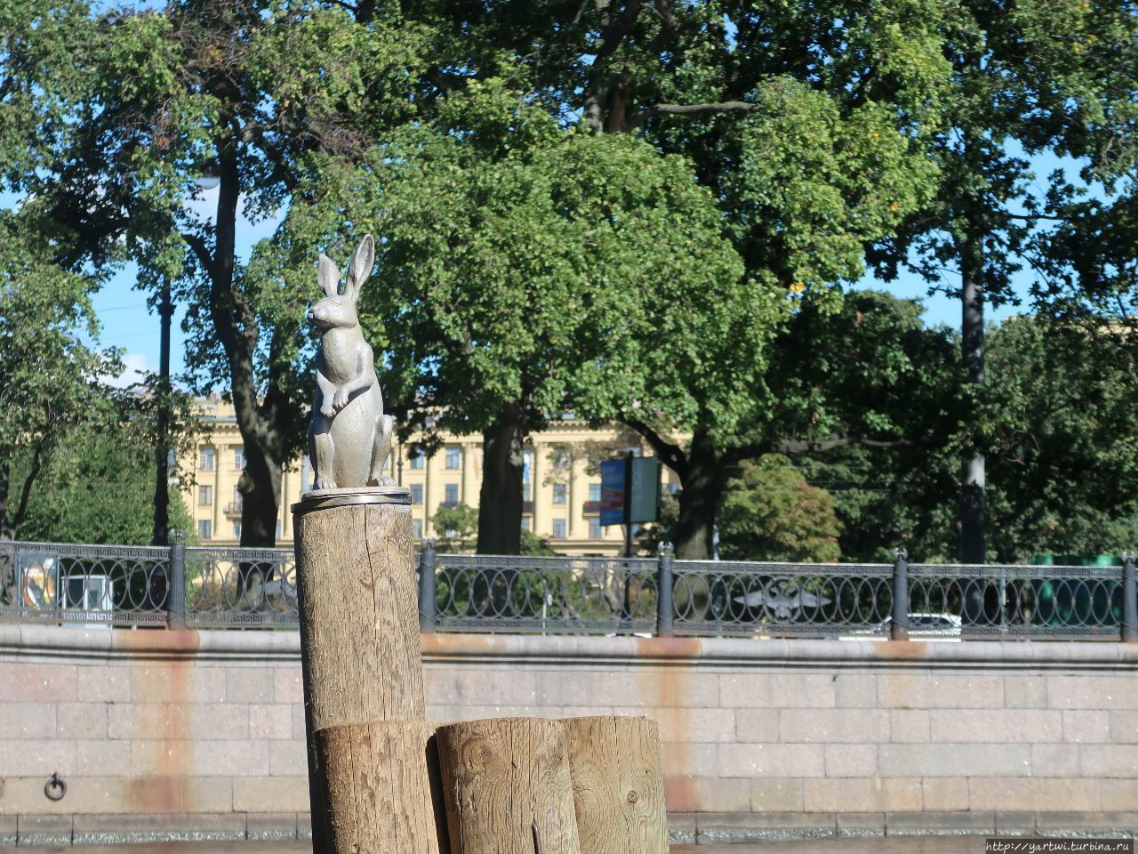 Счастливый Заяц у Заячьего острова (Петропавловская крепость). Санкт-Петербург, Россия