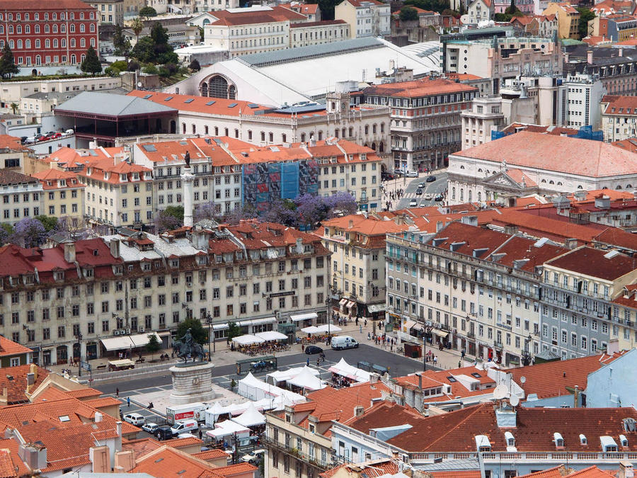 Площадь Фигейра Лиссабон, Португалия