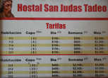 Тарифы хостела San Judas Tadeo