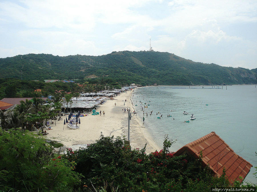 Пляж Самае во всей красе. Вид со смотровой Остров Лан, Таиланд