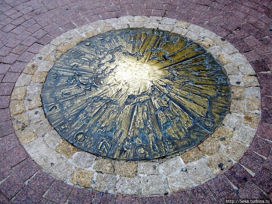 Перед памятником на площади в 2007 году появилось  изображение солнечной системы. Это Солнце Варшава, Польша