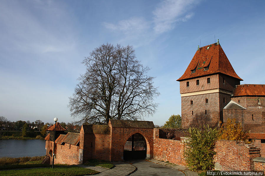 Оборонительные стены и башни замка. Мальборк, Польша