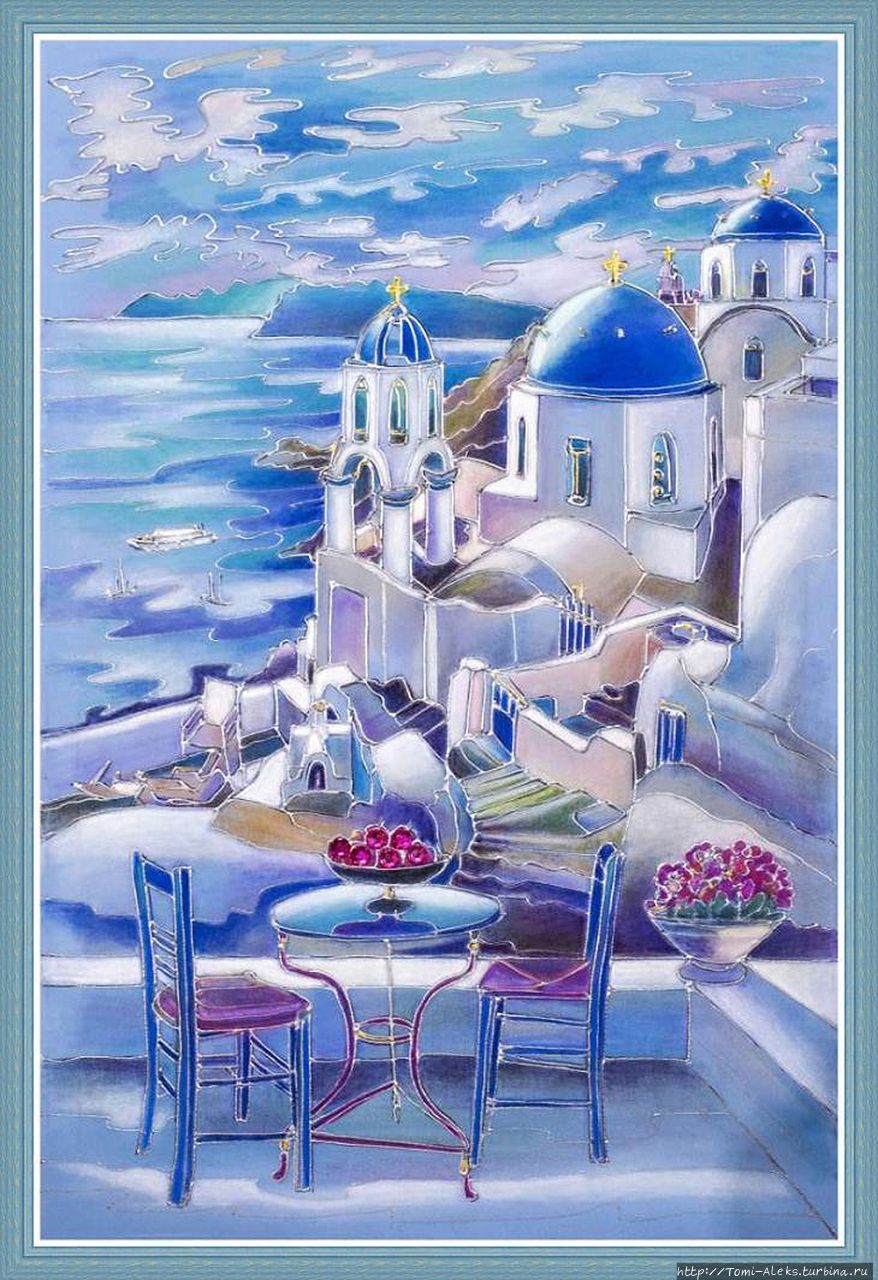 Мечта о Санторини (Тревел-истории художника) Мессария, остров Санторини, Греция