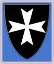 Крест рыцарей госпитальеров, который затем, изменив цвет фона, стал привычным символом Мальтийского ордена
