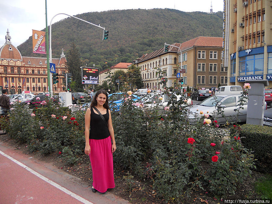 В настолько маленьком городке настолько много цветов, что кажется, они повсюду))) Брашов, Румыния