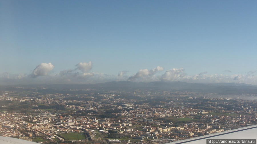 Вид на Порту с самолёта Порту, Португалия
