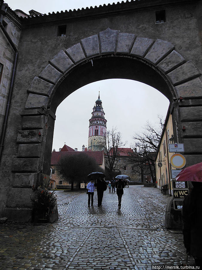 Замок Чешский Крумлов и виды на город с Плащевого моста Чешский Крумлов, Чехия