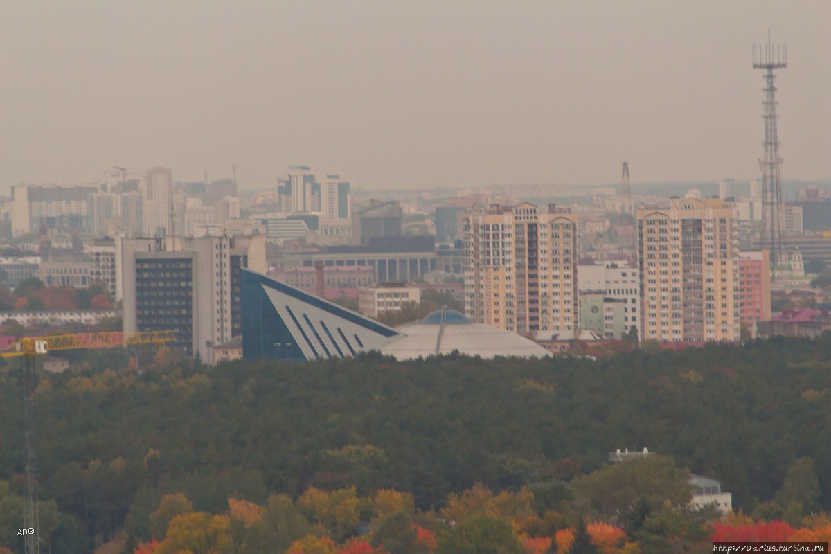 Минск с обзорной площадки Национальной библиотеки Минск, Беларусь