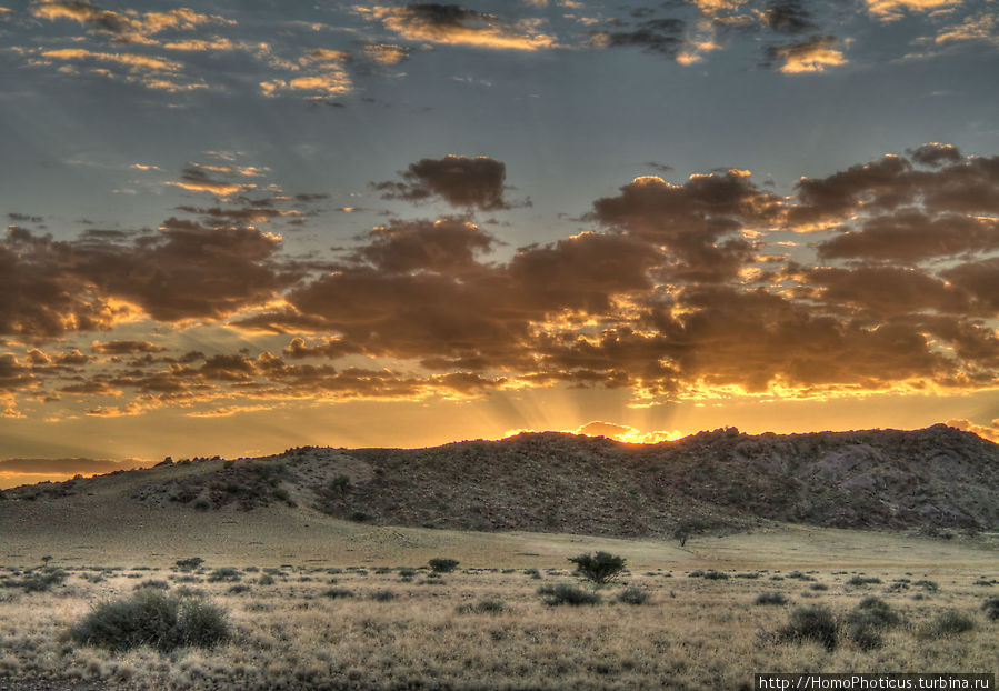 Восход в Соссусфлее (обработка) Парк Намиб-Науклуфт, Намибия