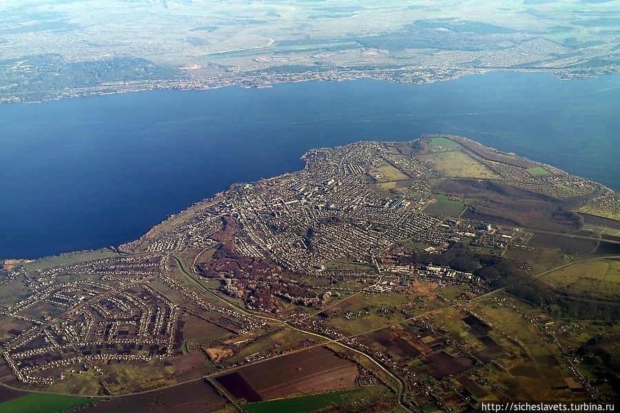 Чуден Днепр с высоты перелета Киев-Днепропетровск Днепр, Украина