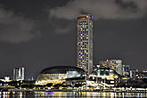 На пути повстречалась такая оригинальная архитектурная композиция. На самом деле, два здания с куполообразной блестящей крышей – это сингапурский театр «Эспланада», напоминающий собой две половины самого скандального азиатского фрукта — дуриана.