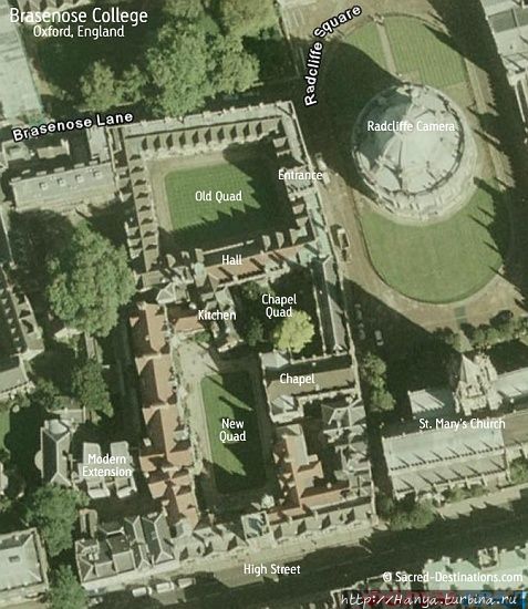 Brasenose College, Oxford/Брасенос колледж в Оксфорде.  Фото из интернета Оксфорд, Великобритания