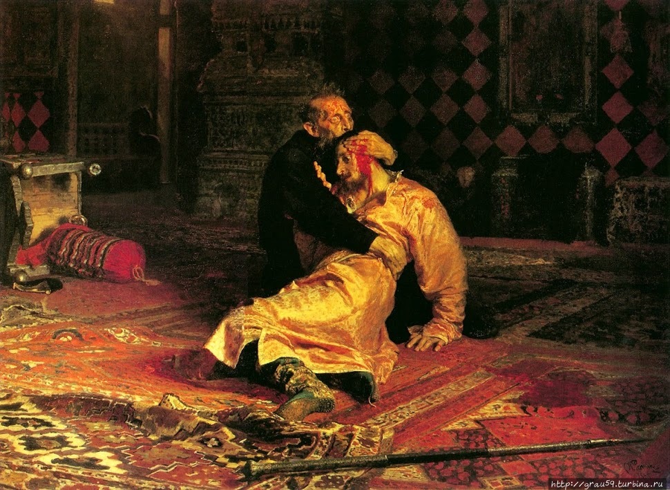 И.Е.Репин.Иван Грозный и сын его Иван 16 ноября 1581 года (1885) Москва, Россия