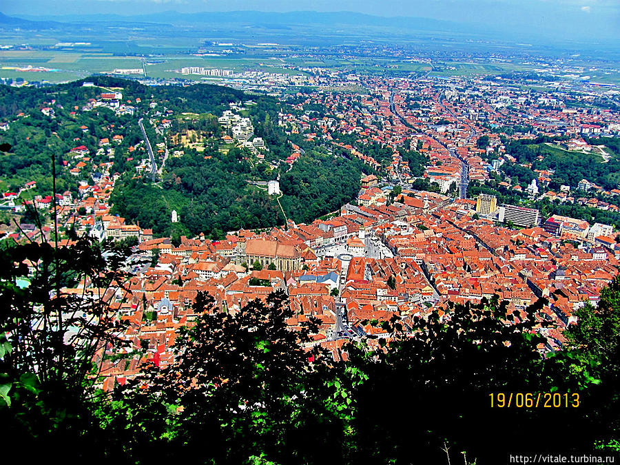 Виды на город с горы Тымпа Брашов, Румыния