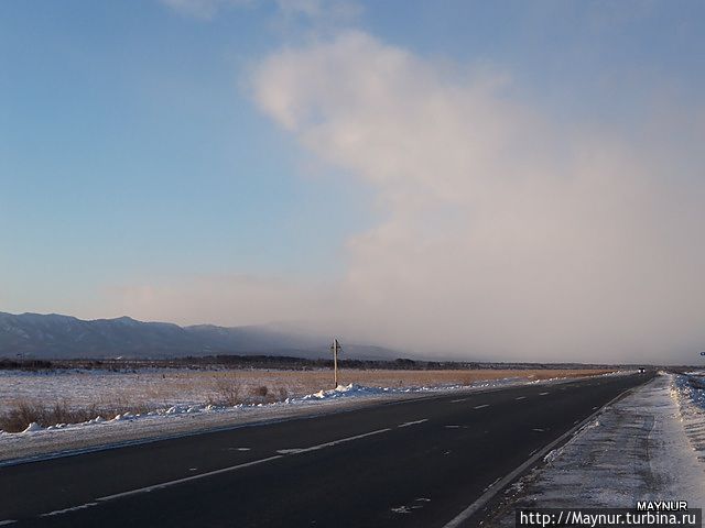 Дорога на Север , навстречу  снежному  облаку. Россия