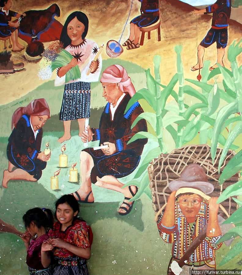 Настенные росписи в Чичикастенанго Чичикастенанго, Гватемала