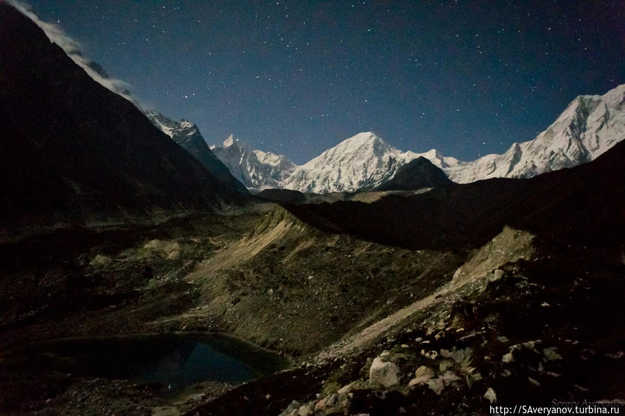 Ледник в долине Бимтанга Зона Гандаки, Непал