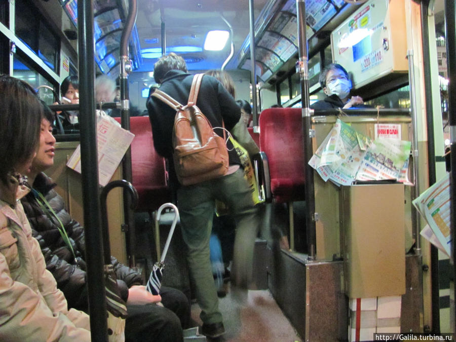 Киото В автобусе. Япония