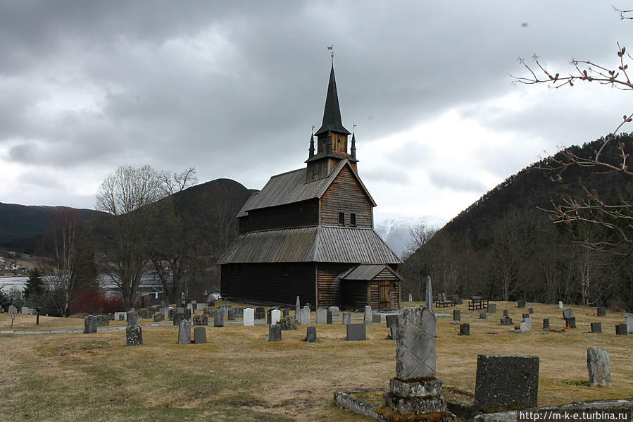 Церковь города Каупангер Согнефьорд, Норвегия