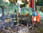 Туристическая стоянка под перевалом Дятлова, где туристы погибшей группы ночевали в предпоследнюю свою ночь