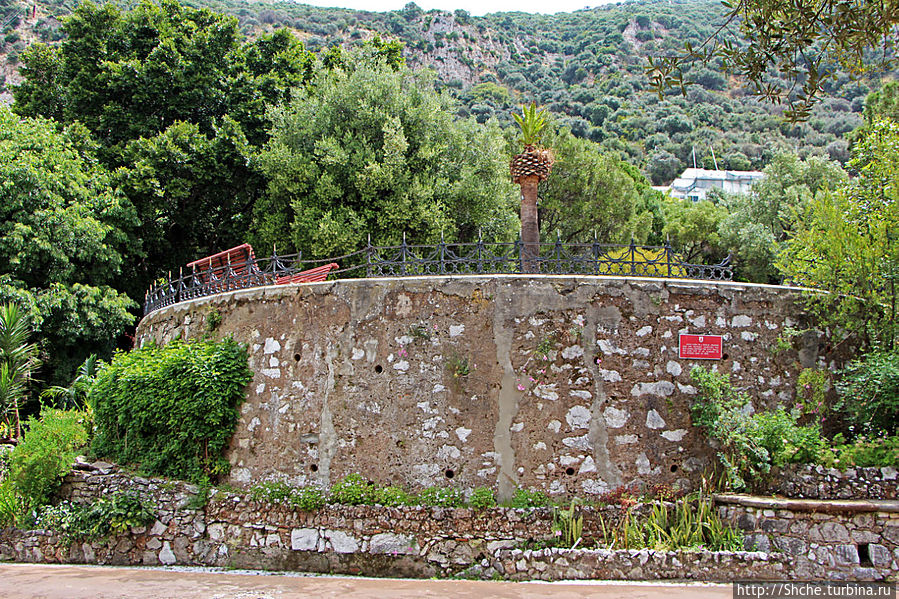 Встретили стену одного из бастионов, здесь почти везде сплошь стены бастионов Гибралтар город, Гибралтар