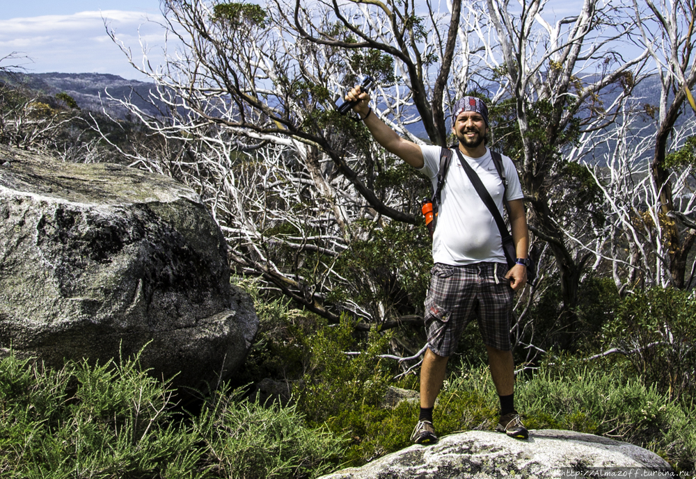алматинский путешественник и горный гид Андрей Гундарев (Алмазов) на Костюшко в Австралии Тредбо-Виладж, Австралия
