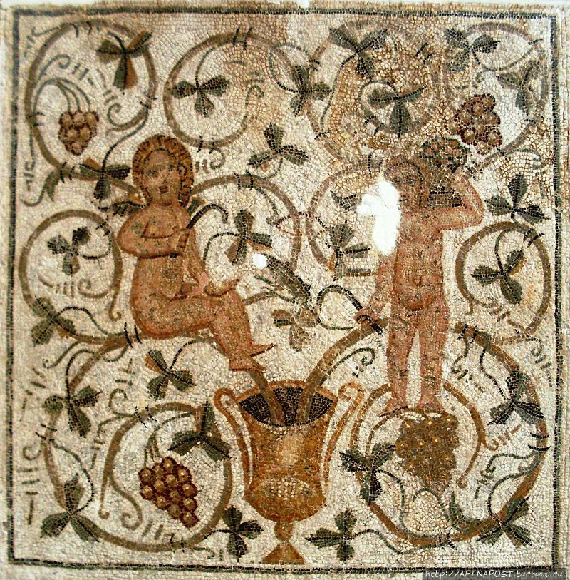 Древняя мозаика музея Бардо Ле-Бардо, Тунис