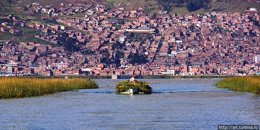 Вид на Пуно со стороны озера. Вид на Пуно со стороны озера.