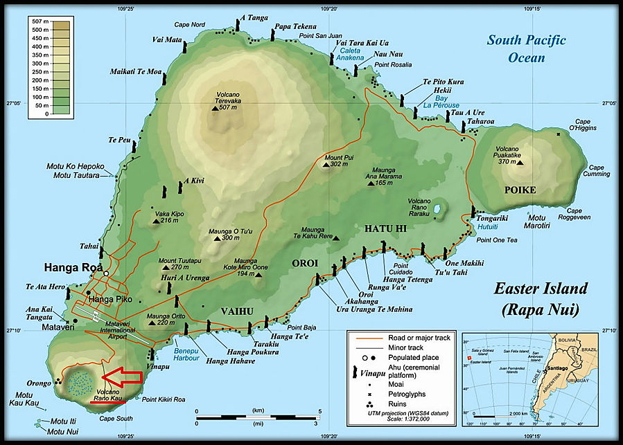 Достопримечательности острова Пасхи (RANO KAU)