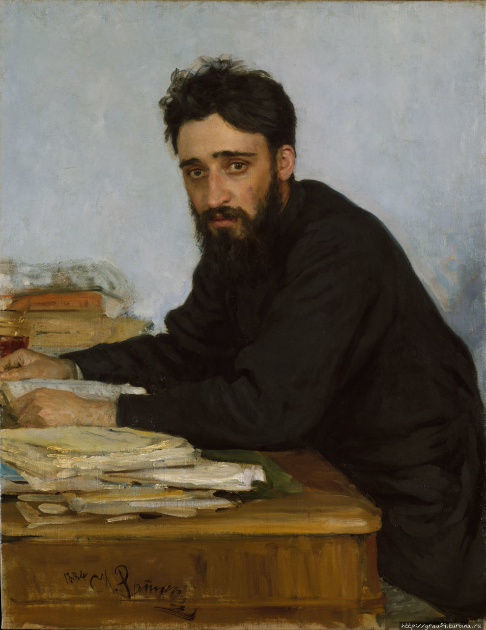 И.Е.Репин.Портрет В.М.Гаршина (1884) Москва, Россия