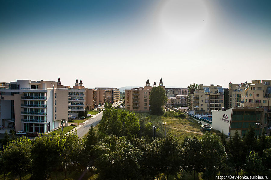 Вид с балкона Солнечный Берег, Болгария