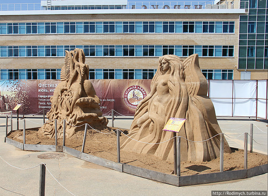 Выставка скульптур из песка Чебоксары, Россия