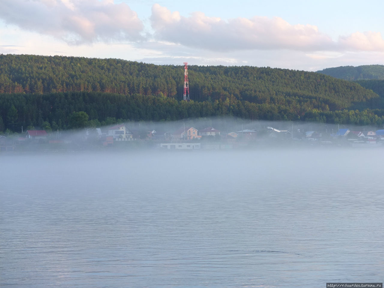 Туман над Енисеем Красноярск, Россия