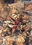 Фрагмент картины Яна Матейко — Грюнвальдская битва. Князь Витовт.