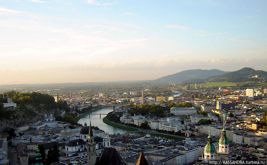 Город на реке Зальцах Зальцбург, Австрия