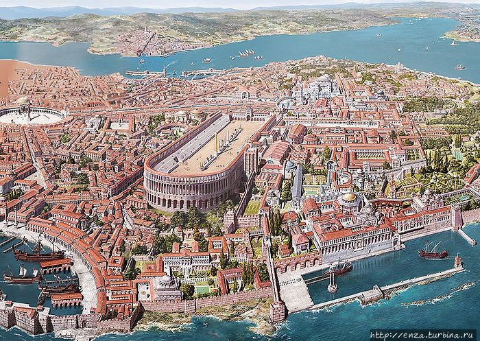 Реконструкция Константинополя. Фото из Интернета Стамбул, Турция