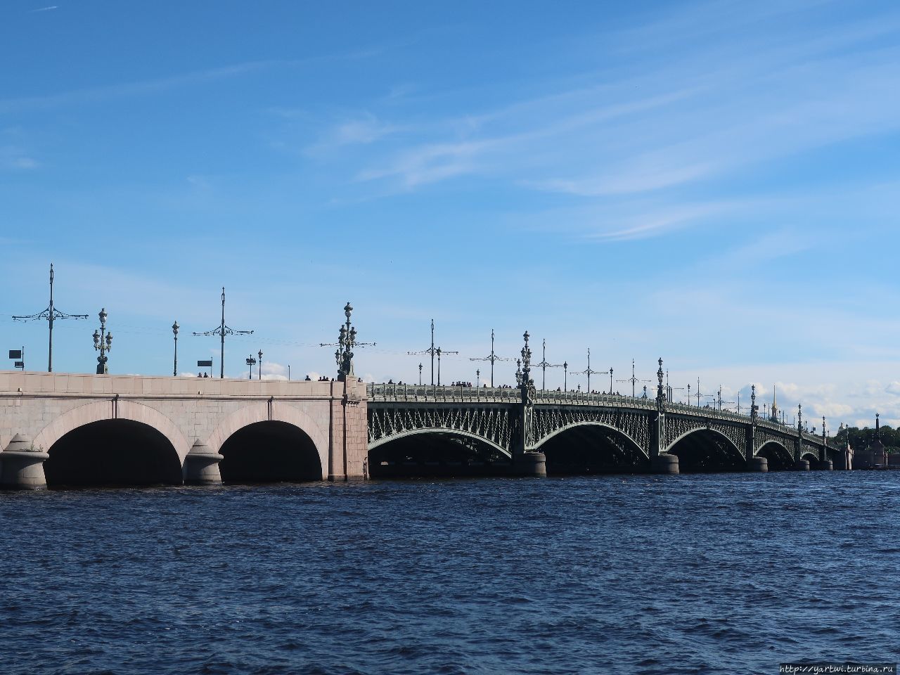 Река Нева и троицкий мост